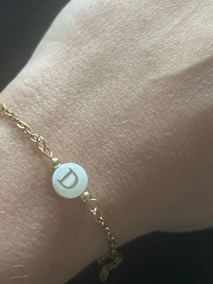 Bracelet with initial letter D new