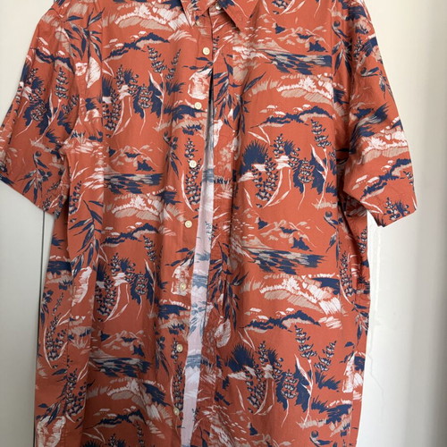 Gant men's short-sleeve shirt 3XL like new, tropical pattern