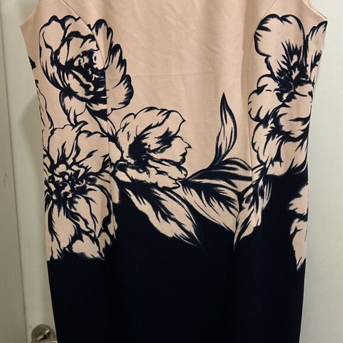 Karina elegant maxi dress with floral print, size 58