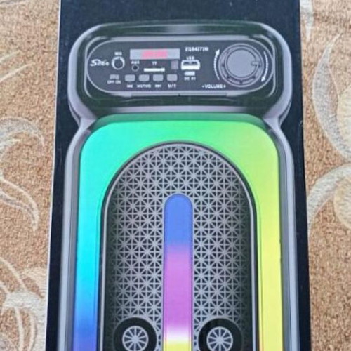 Portable Bluetooth Party Speaker with Wireless Microphone and FM Radio