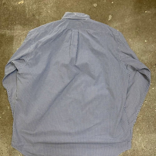 Ralph Lauren long sleeve shirt XL, white dark blue checked, red pony