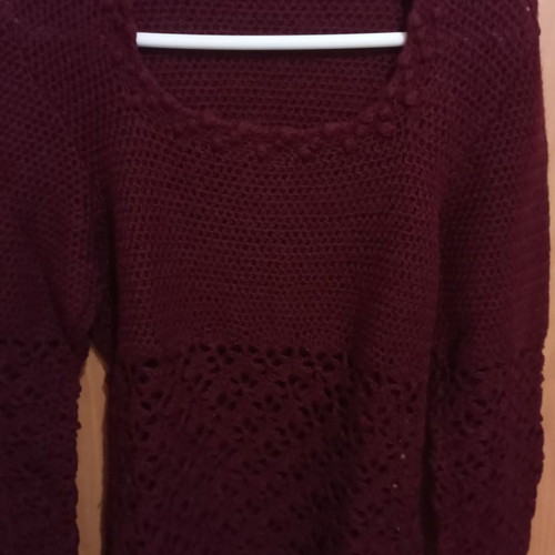 Handmade blouse used, burgundy, size M