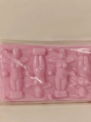 Vintage Forma pink ice tray, new, 1970s