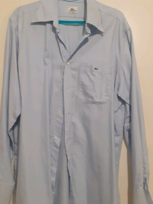 Lacoste original men's light blue shirt like new, cotton