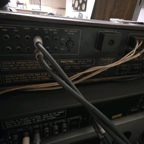 Rotel RA 414 amplifier used, 35 watts rms per channel