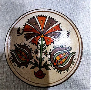 Χειροποίητο παραδοσιακό  πιάτο τοίχου κεραμικό με ζωγραφική διακοσμητικό.