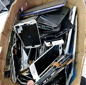 130+ Σπασμένες οθόνες κινητών smartphone - iPhone, πακέτο (lot)