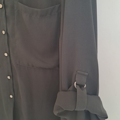 Viscose women's long shirt khaki like new Papaya weekend UK 16