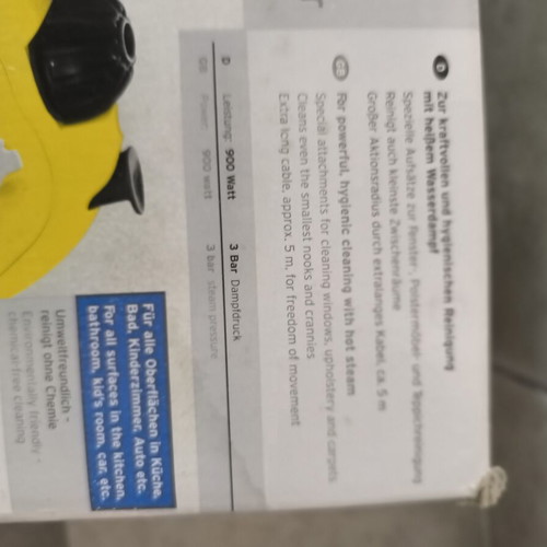 Handheld steam cleaner 900w, 3 bar used