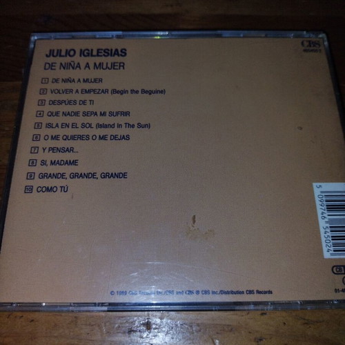 Julio Iglesias De Nina A Mujer CD like new, Latin