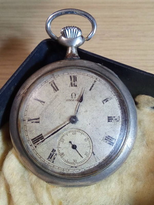 Omega ασημένιο ρολόι τσέπης σαν καινούργιο, ασήμι 900, αρχές 20ού αιώνα