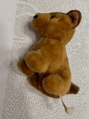 Brown stuffed bear like new, small size 10 cm