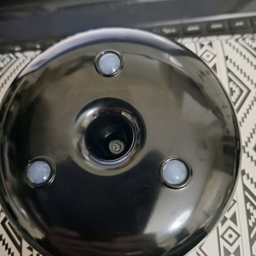 Black ashtray with sliding lid new