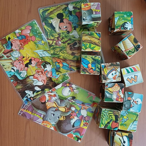 Vintage Disney puzzles The Lion King & Mickey Mouse like new