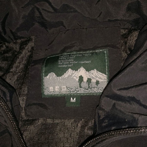 Outdoors men's windbreaker jacket like new, black, size M