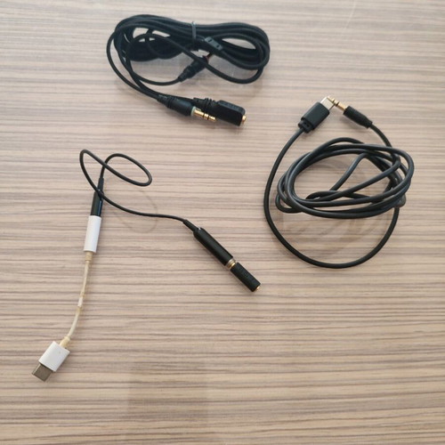 Audio jack cables set and Huawei audio jack to type c adapter like new