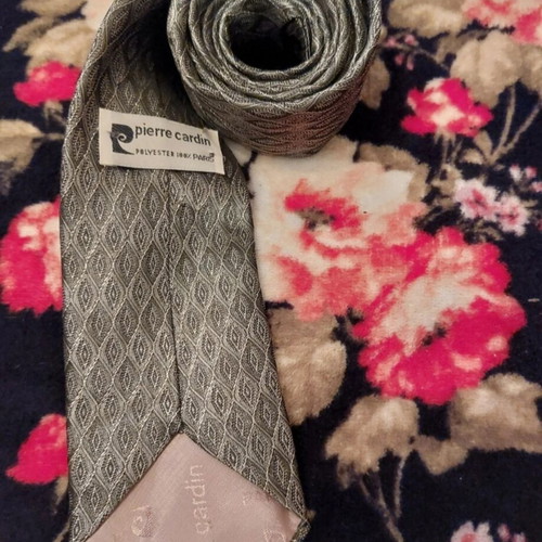 Pierre Cardin tie used, green