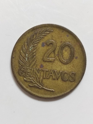 Νόμισμα Peru 20 Centavos 1962 μεταχειρισμένο