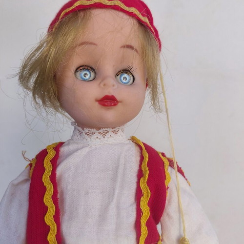Tsolias Doll Greek Made, 1970s, new