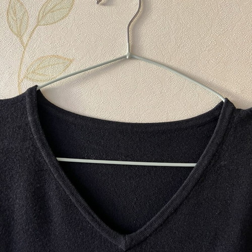 A-Style black women's blouse with V-neck, new, sizes S/M, cotton and elastane