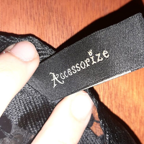 Scarf transparent black with rhinestones used
