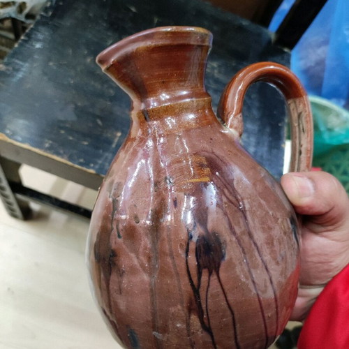 Ceramic jug used Marousi style 20x15 cm