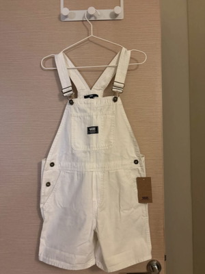 Vans children's white fabric salopette Groundwork Marshmallow new