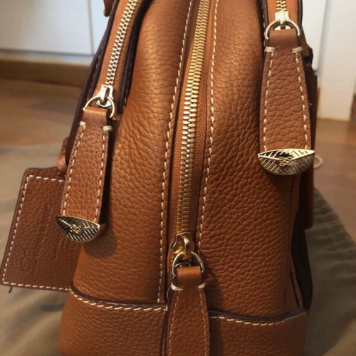 Lancel Adjani camel tote handbag like new