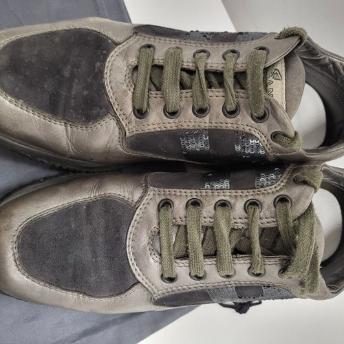 Hogan Interactive sneakers used, leather, grey and silver, sizes 38-39
