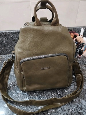 Privata backpack and shoulder bag like new, khaki