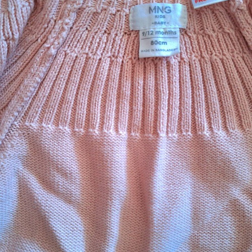 Mango baby cardigan like new, pink, size 80 for 9-12 months