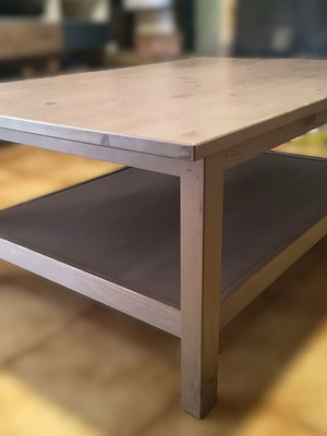 Hemnes IKEA coffee table, light brown pine wood