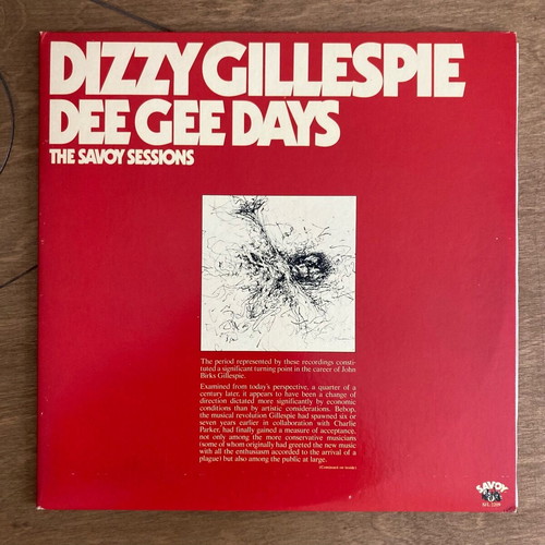 Dizzy Gillespie Dee Gee Days 2 Vinyl LP like new, jazz