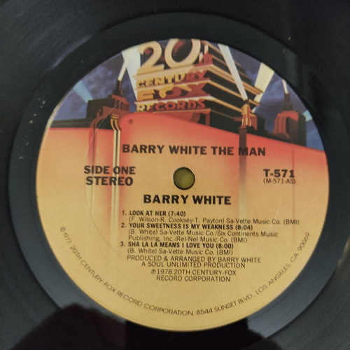 Barry White The Man LP vinyl used, original US pressing 1978
