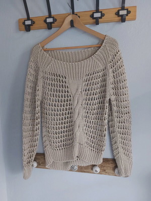 Women’s blouse used, ecru, size L, spring-summer