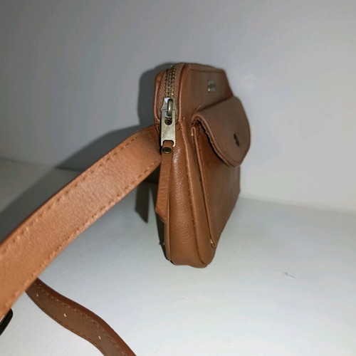 Roxy waist bag used, brown faux leather, adjustable strap
