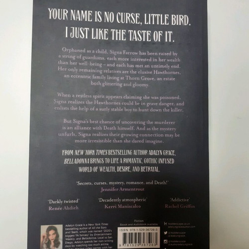 Belladonna Adaline Grace book like new, English