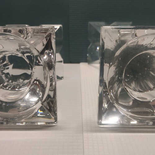 Pair of Ragaska crystal candlesticks from Slovenia like new