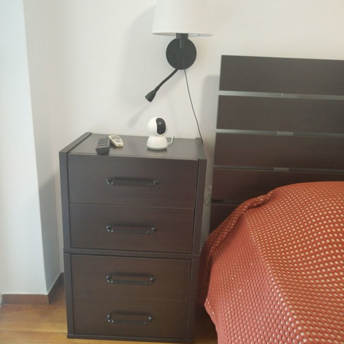 Night stands, stackable drawers, 75 cm height, set of 2