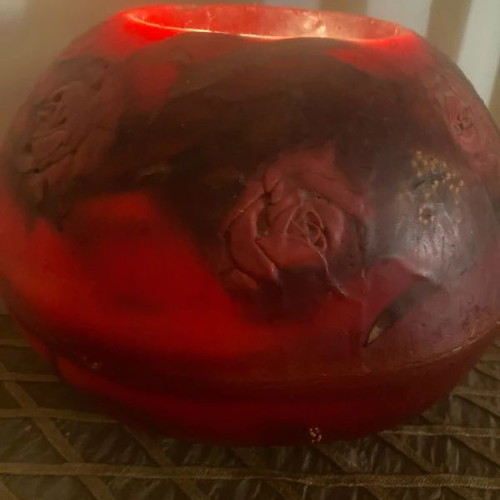 Candle table lamp, circumference 90 cm, height 22 cm