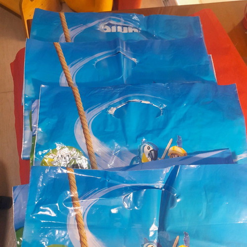 Playmobil plastic bags used, pack of 4