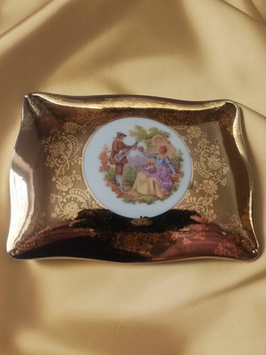 Jewelry Boxes vintage porcelain Japan set of 2 used