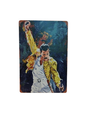 Freddie Mercury metal wall decoration new, 30 x 20 cm