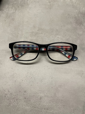 Eyeglasses with black frame like new, multicolor interior