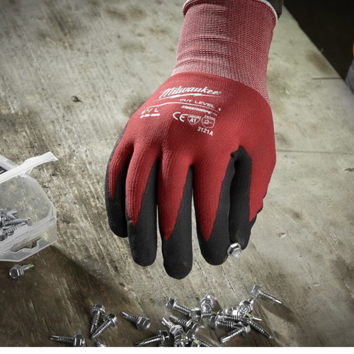 Milwaukee Cut Level A Work Gloves, pack of 3, size 8