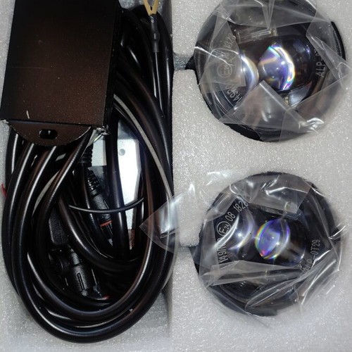 Motorcycle headlights 100 watt white and yellow 12-24 volt new