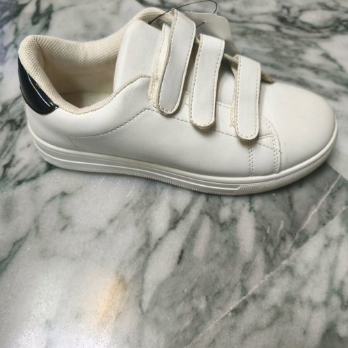 White sneakers new with velcro closure