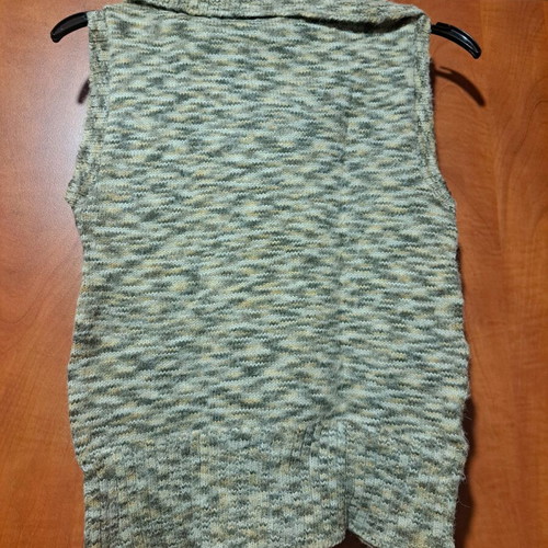 Sleeveless turtleneck sweater knitted like new, beige-brown small