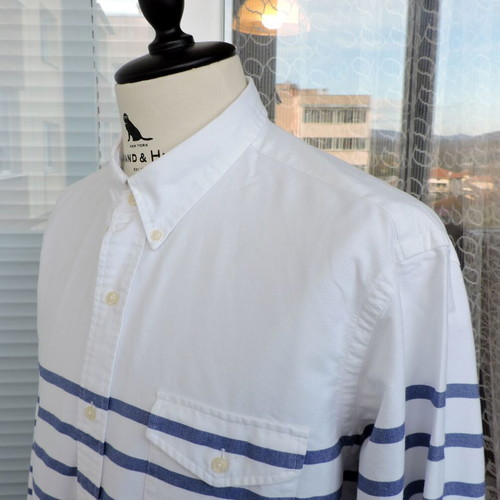 Polo Ralph Lauren Men's Navy Striped Button Down Shirt XL
