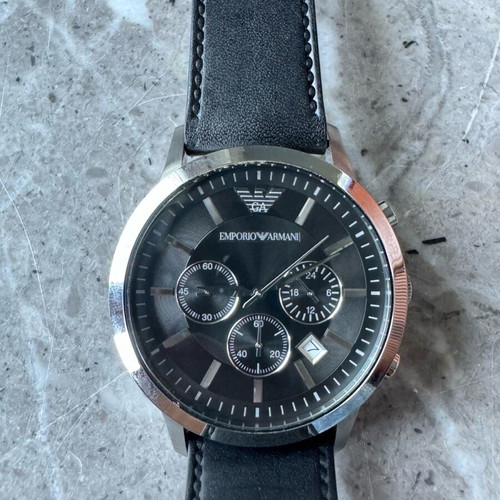 Emporio Armani men's watch AR2447 like new, black
